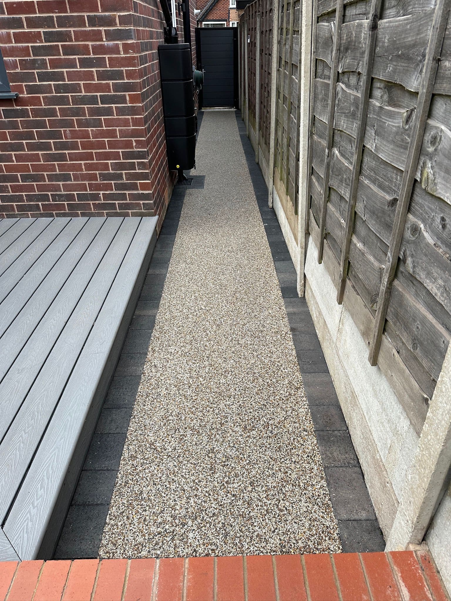 Resin bound path and edging detail